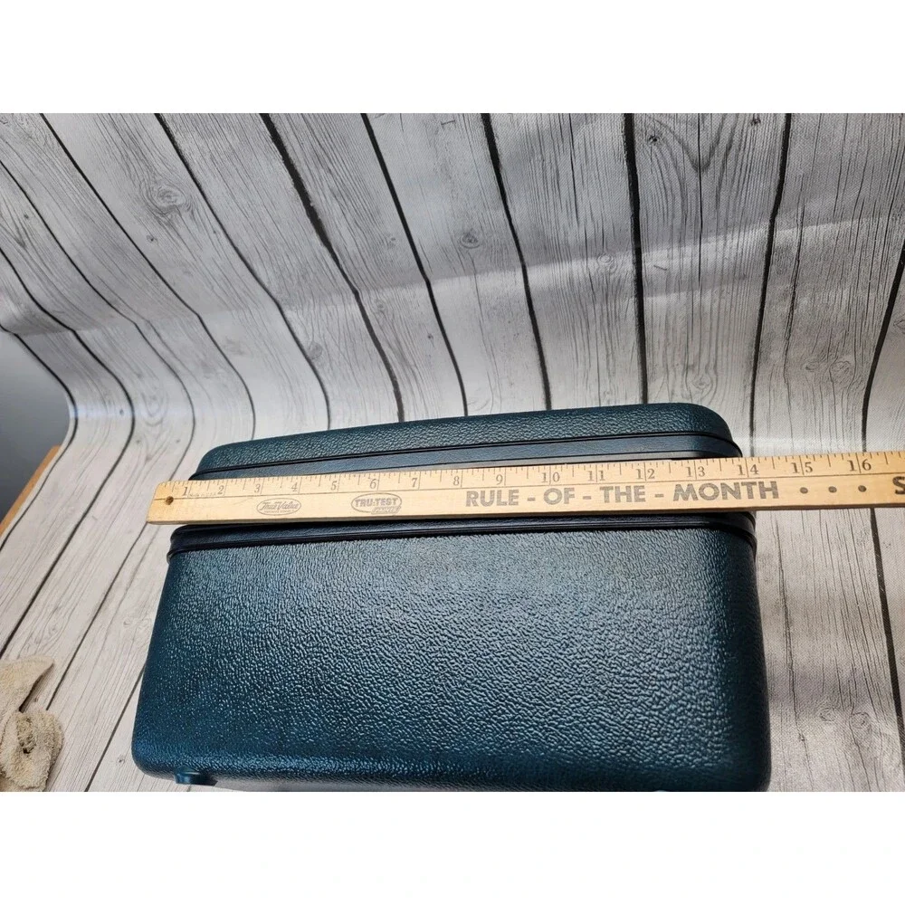 VTG 80s Samsonite Series 2800 Train Travel Cosmetic Case Blue w Key Storage Tray